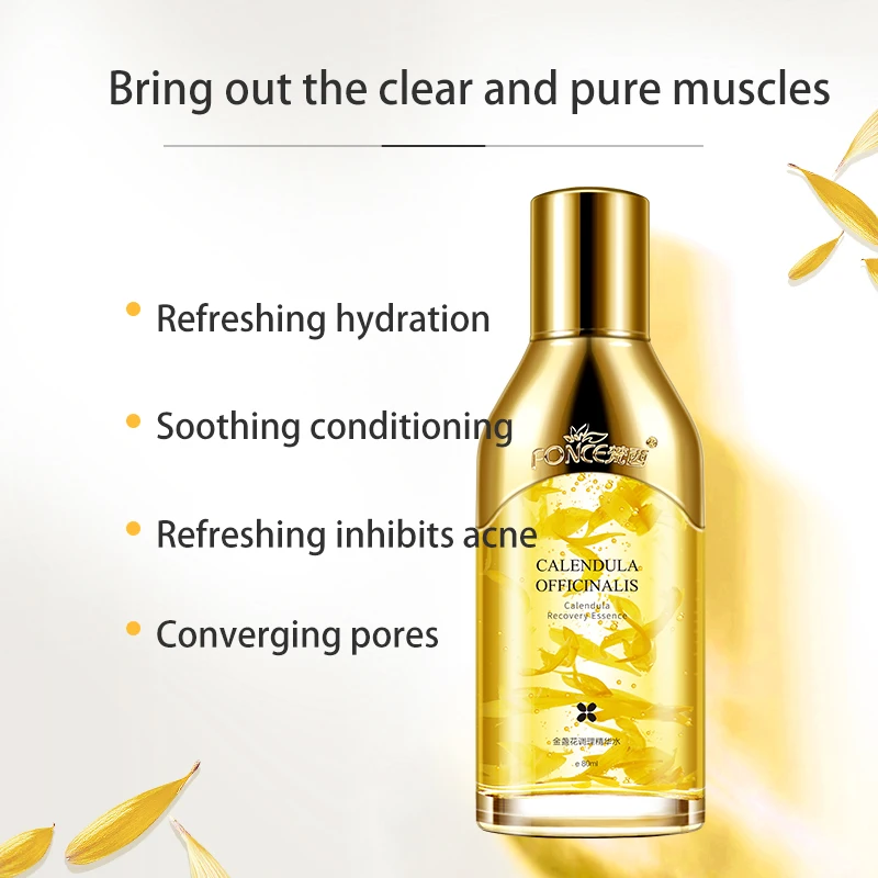 Fonce Calendula Conditioning Essence Face Toner Plant extracts Moisturizing Oil Control Men and women shrink pores serum  80ml