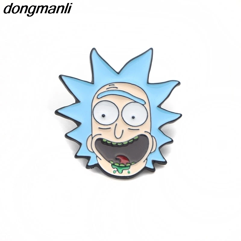 

P1402 Dongmanli Rick and Morty Badges Pins of Clothing Garment Pins badges Brooches jewelry Accessories