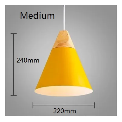 Светодиодные подвесные светильники, современный скандинавский подвесной светильник, Деревянный светильник, алюминиевый Лофт, подвесной светильник для ресторана, кухни, острова, столовой, светильники - Цвет корпуса: Yellow-M