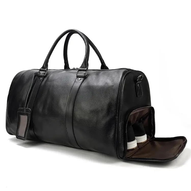 Sac de Voyage en Cuir Souple Premium Vintage - Mathieu