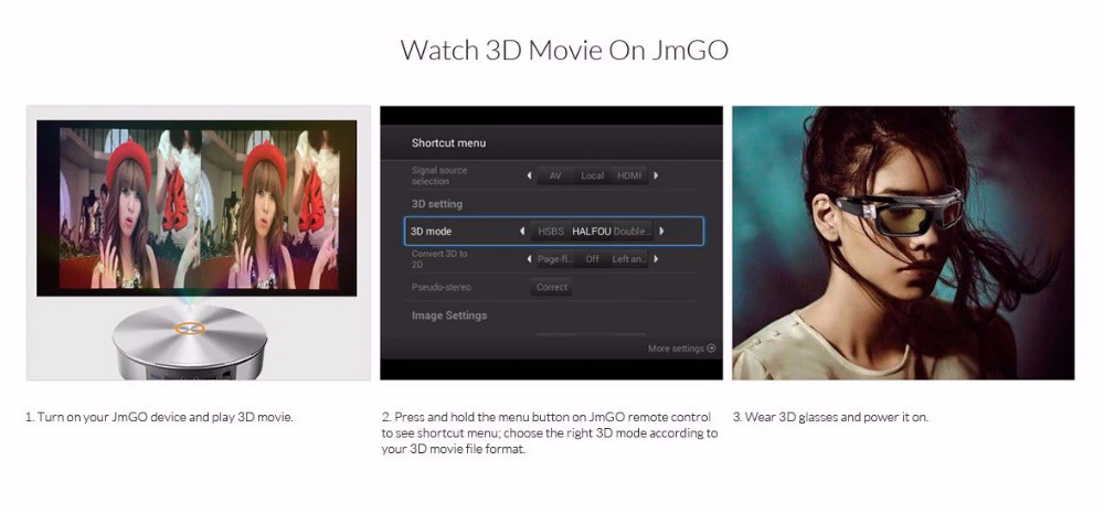 JmGO 3D очки для кинотеатра DLP для EPSON LG Optoma sony samsung Panasonic для 3D готового проектора и телевизора