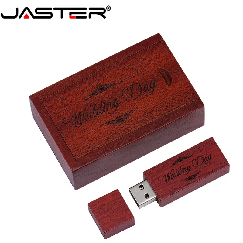 JASTER USB 2,0 Клен деревянный usb+ Подарочная коробка usb флэш-накопитель 4 ГБ 8 ГБ 16 ГБ 32 ГБ 64 ГБ(более 10 шт бесплатный логотип) свадебные подарки