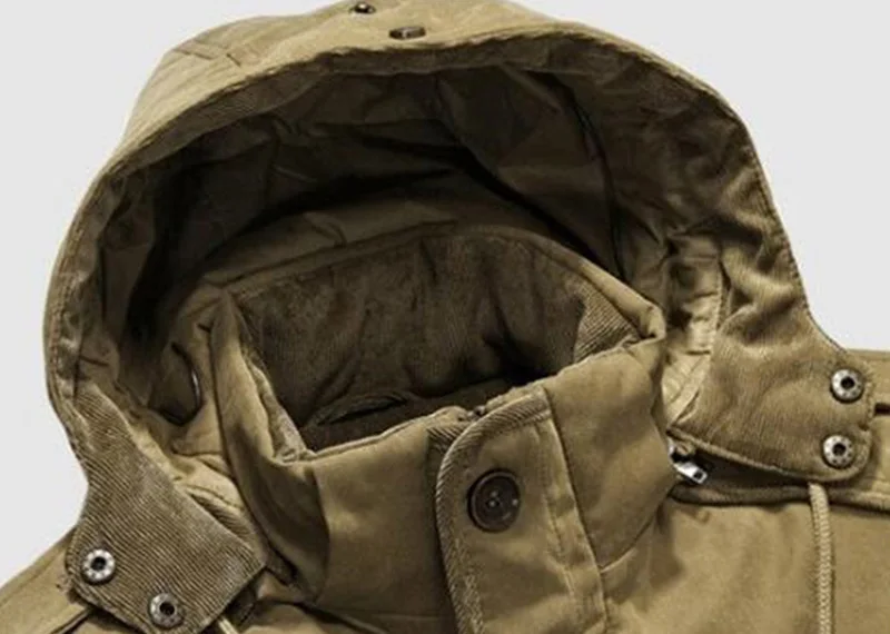 Мужская зимняя куртка, толстая теплая парка, флис, мех, с капюшоном, военная куртка, пальто, карманы, ветровка, куртка, Мужская Повседневная Верхняя одежда