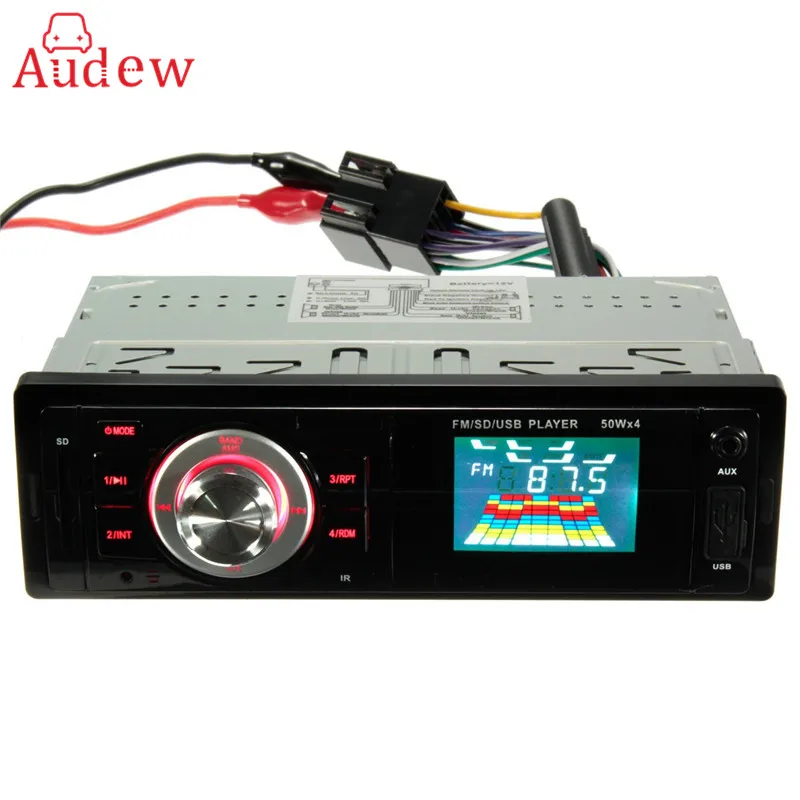 Car Vehicle Audio Stereo FM Radio MP3 Music Player Stereo In Dash USB SD AUX Input Receiver LED