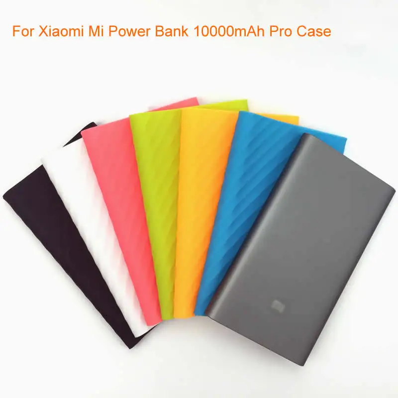 

High quality 100% Fit For Xiaomi Power bank Case for 10000mAh Pro silicone Case Rubber Cover for Portable External Battery Pack