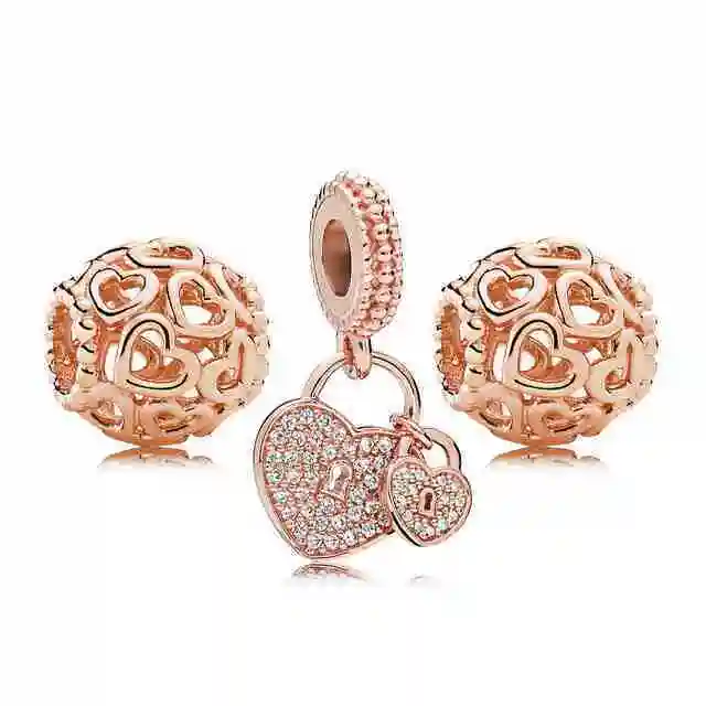 

Kaliyah 100% 925 Sterling Silver Rose Package To Open Your Heart Beads Fit Original Charms Bracelets Set Free Frequency
