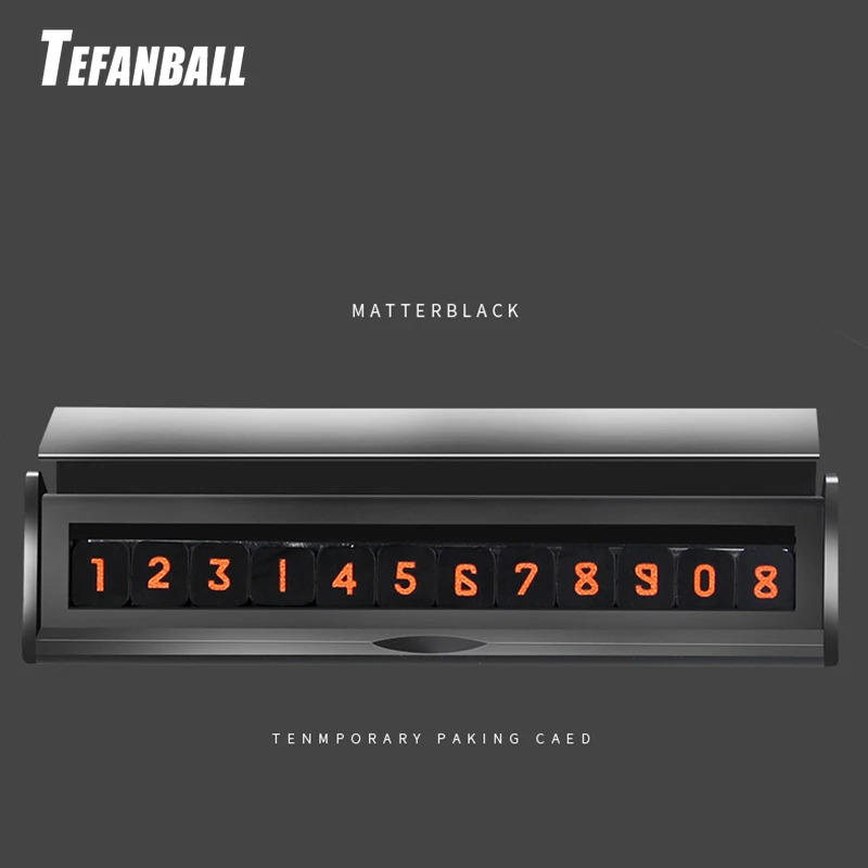 

Hidden Car Temporary Parking Card Phone Number Sticker Drawer Hideable Luminous Telephone Number Plate Automobiles Accessories
