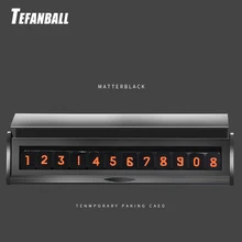 Hidden Car Temporary Parking Card Phone Number Sticker Drawer Hideable Luminous Telephone Number Plate Automobiles Accessories rylybons car styling telephone number card sticker rotatable night luminous temporary car parking card hidden phone number card