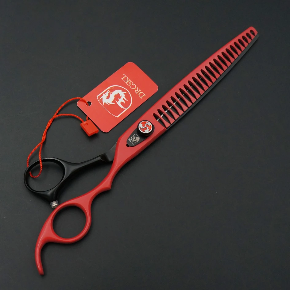 DRGSKL 440C great hair thinning scissors pet grooming scissors, 8.0