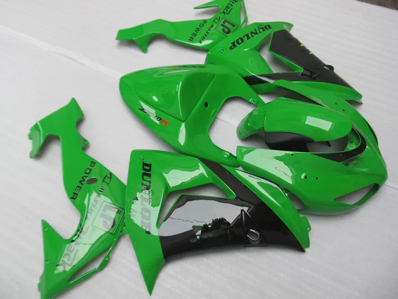 

High quality Fairing kits fit for Kawasaki ZX10R 2006 2007 NINJA ZX 10R 06 07 green black ABS bodywork fairings set YH30