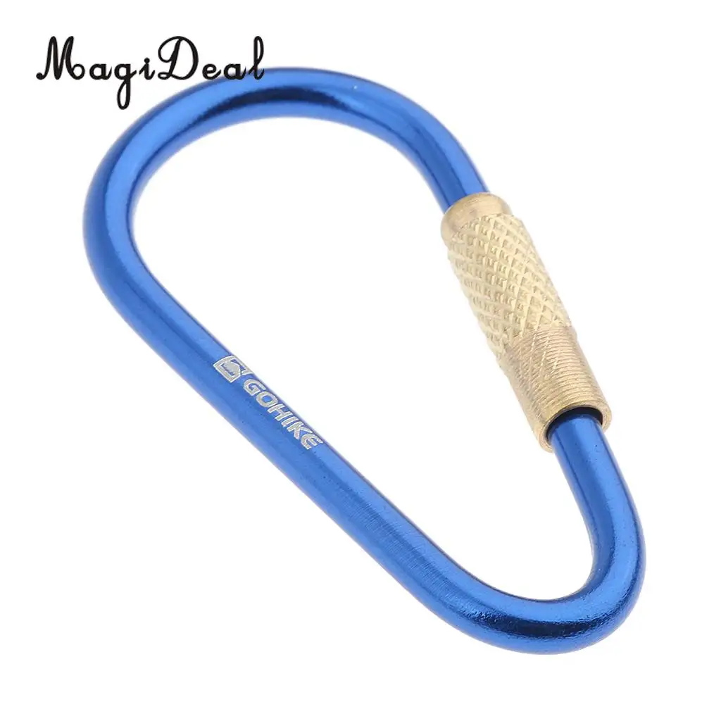 Small Lightweight Carabiner Hook Camping Gadget Buckle Key Chain with Nut Closure