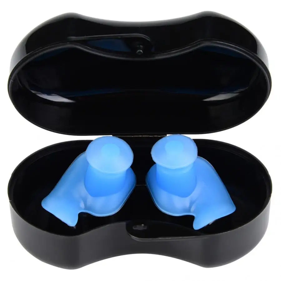 Аксессуары для водных видов спорта, бассейна, 1 пара, профессиональные силиконовые водонепроницаемые затычки для ушей для плавания, дайвинга(черные), затычка для ушей