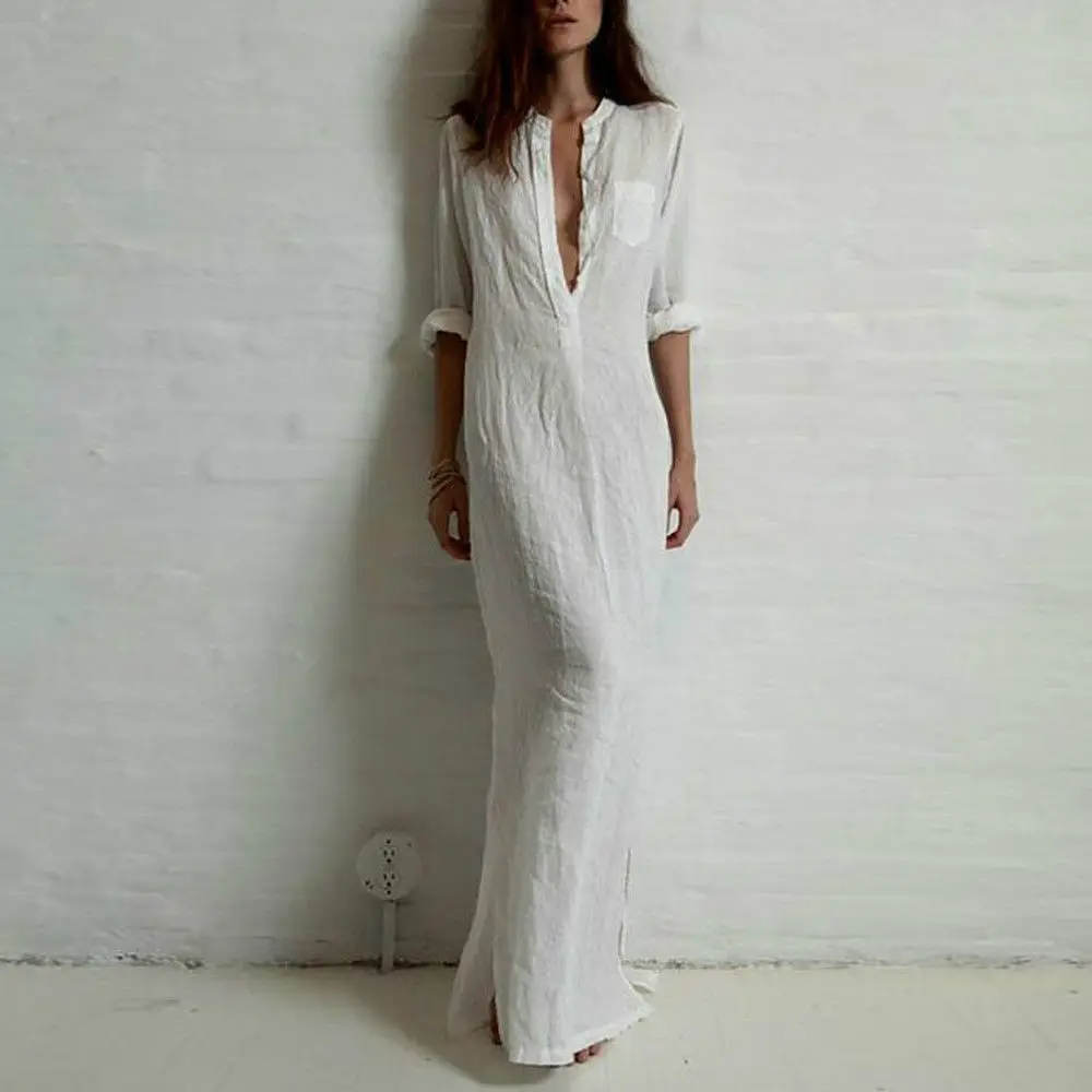 white shirt wrap dress