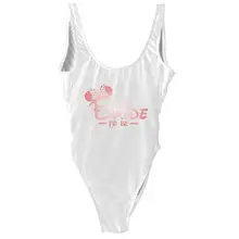 Девичник Свадебные вечерние отряд "невеста" цельные купальные костюмы Летняя Пляжная одежда сексуальные свадебные команды купальные костюмы купальники Подружка невесты