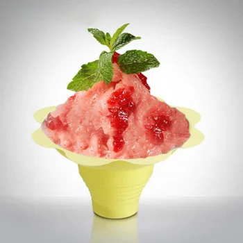 

1000pcs/lot disposable plastic ice cream Parfait sundae cup Flower shape cups Bowls 250ML Event Party Wedding