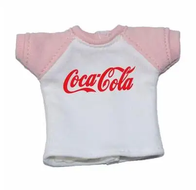 1/6 модная кукольная одежда 30 см цветная футболка Blyth одежда подходит pullip blyth аксессуары для кукол - Цвет: Розовый