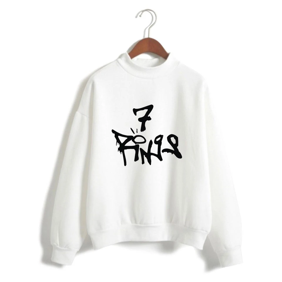 

LUCKYFRIDAY Ariana Grande Sweatshirts Print Women Clothes 2019 Hot Sale Turtlenecks Long Sleeve Casual Streetwear Plus Size