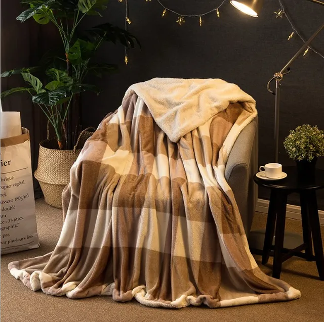 Winter Wool Blanket Ferret Cashmere Blanket Warm Blankets Fleece Plaid