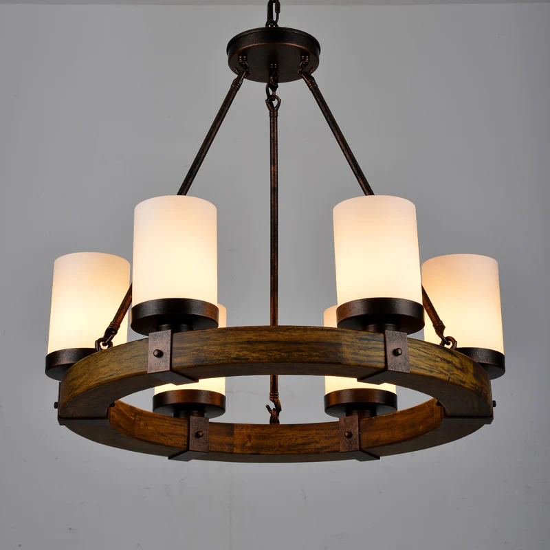 Ican Country Retro Round Wood Sitting Room Droplight North European Ican Country Retro Round Wood Sitting Room Droplight North European Style Restaurant House Garden Chandelier In Pendant Lights From