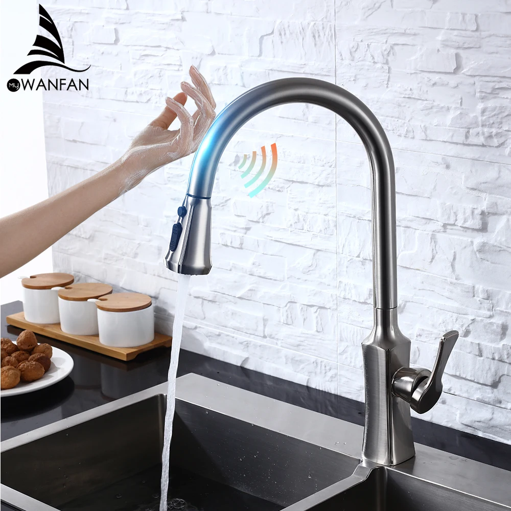  Touch On Kitchen Faucets with Pull Out Sprayer Single Handle Kitchen Sink Faucet with Pull Out Spra - 33030922173