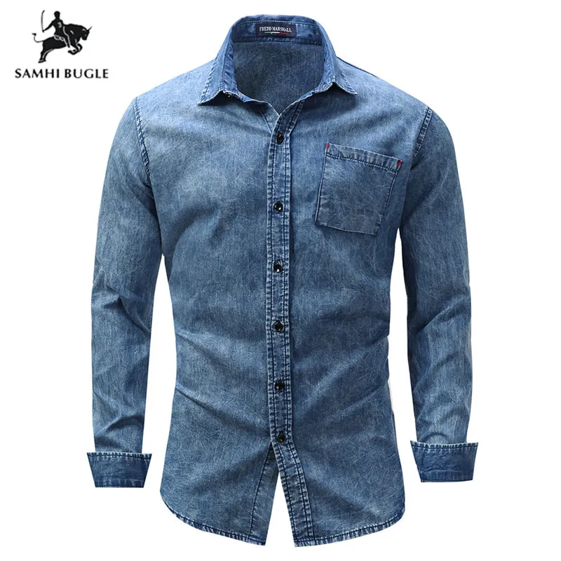 Autumn New 100% Cotton Oxford Striped Shirt Men Long Sleeve Slim Fit Formal Business Mens Dress Shirts Social Shirt Male