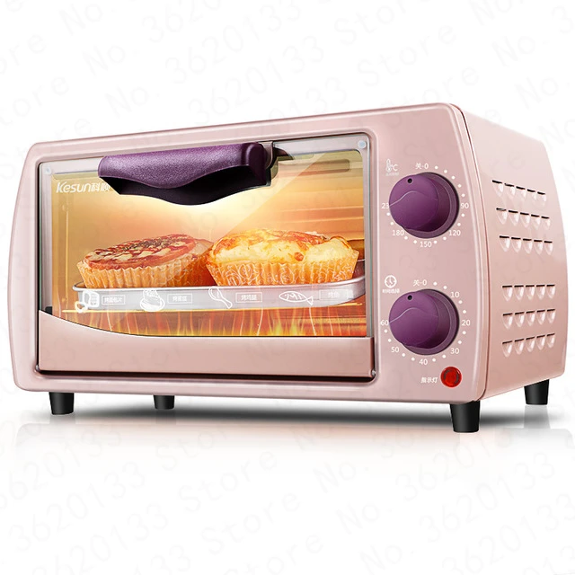ZA14 3C розовый/черный электрическая духовка мини-печь синхронизации 2 слоя торт производители печь для оплавления 800 Вт с 2 из нержавеющей