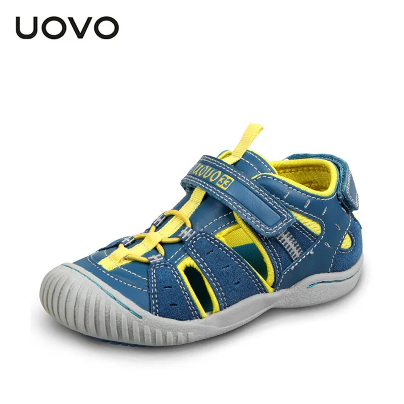 

UOVO Kids Sandals 2018 Summer New Famous Brand Boys Girls Sandals Children Shoes Leather High Quality Child Beach Shoes Red Blue