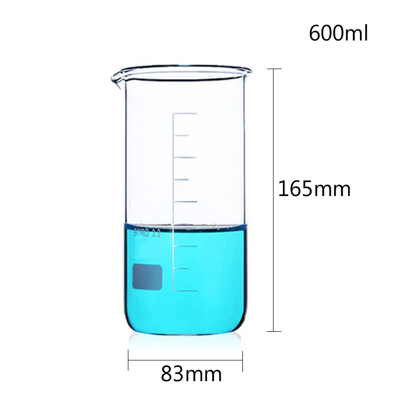 LINYEYUE 600 мл стеклянный шейкер высокий боросиликатное стекло высокая температура измерение сопротивления чашки химическая лаборатория оборудование