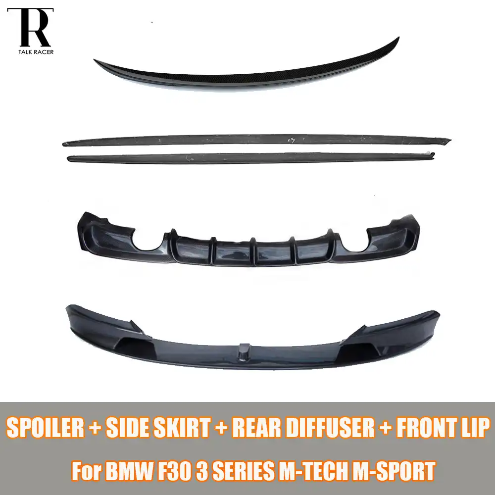 F30 Bodykit Carbon Fiber Side Skirt Rear Diffuser Rear Trunk Spoiler Front Lip For Bmw F30 3 Series M Tech M Sport 12 16 Carbon Fiber Side Skirts Front Lipside Skirts