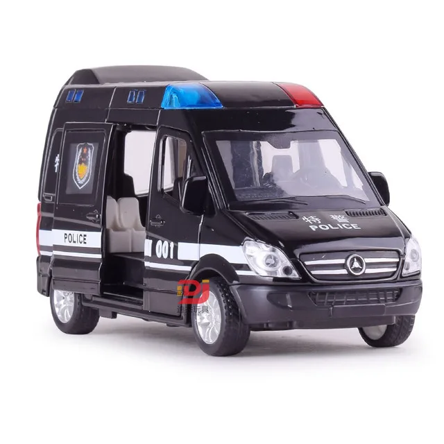 1:32 Больничная спасательная Полицейская машина скорой помощи из сплава со звуковым светом литая под давлением Модель автомобиля игрушки для подарка с оттягиванием для детей - Цвет: 14.5cm
