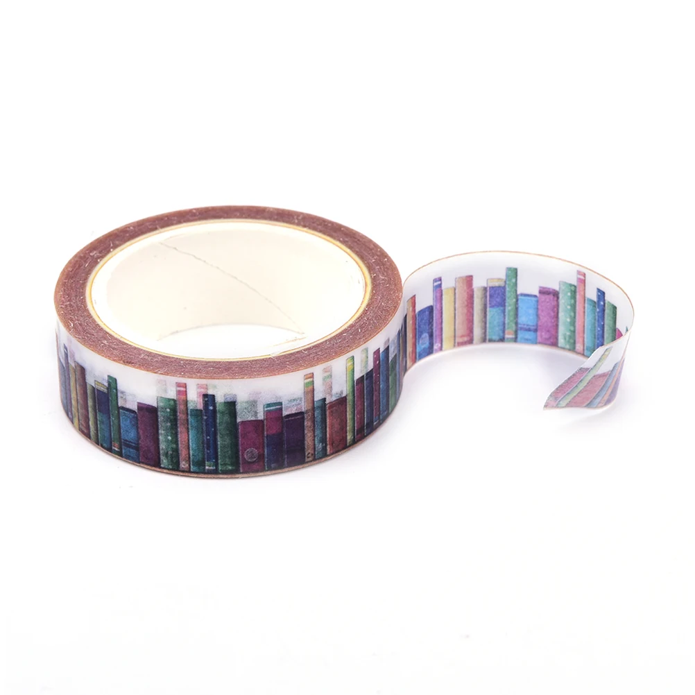 

Amazing Library Books Washi Tape 1.5CM Wide DIY Scrapbooking Sticker Label Masking Tape School Office Supply