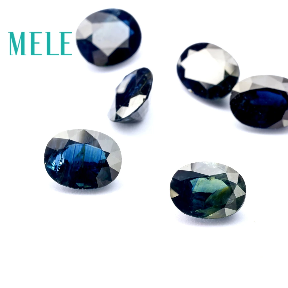 Natural Blue Sapphire loose gemstone for jewelry making,3*4-4*5mm oval 0.3-0.9ct 2pcs fine jewelry DIYstones with High quality