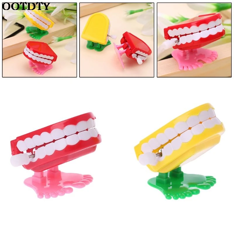Clockwork Jumping Denture обучающие игрушки для стоматолога настольное украшение шуточная