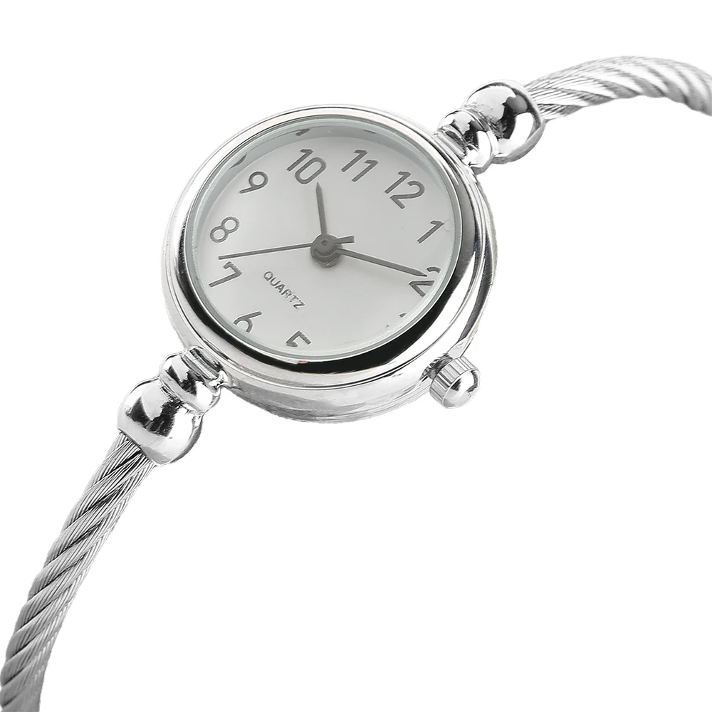 Elegant 2018 New Arrival Women Bangle Watch Roman Number Dial Quartz Wrist Watch Simple Rotating Twist Stainless Steel Band (17)