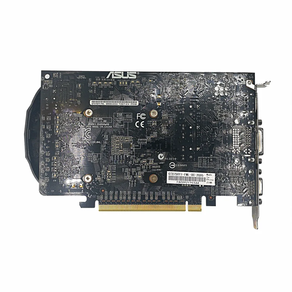 Б/у 2 шт./лот оригинальная Видеокарта ASUS GTX 750TI Гб 128 бит GDDR5 для настольного ПК 100%