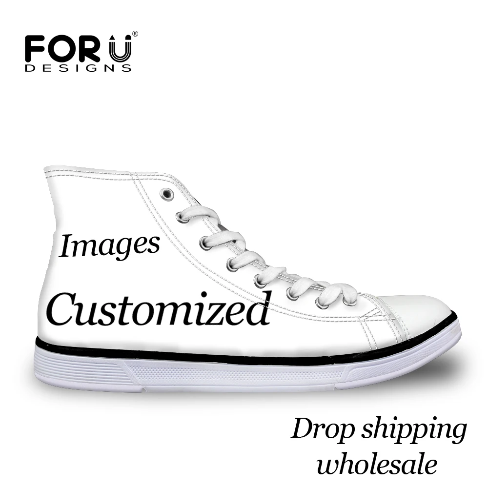 Download FORUDESIGNS Custom Images Logo Women High Top Canvas Shoes ...