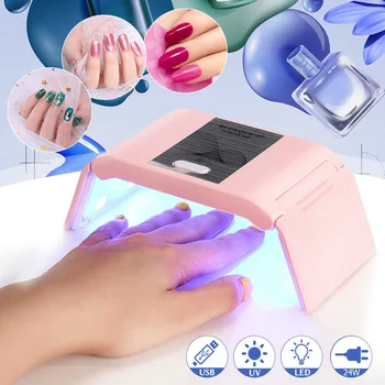 

24W Mini LED UV Art Nail Polish USB Foldable Dryer Lamp 12 LEDs Gel Acrylic C uring Ligh Drying Tool