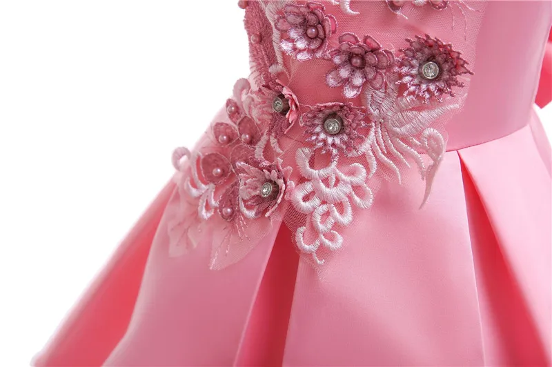 New Baby Girls Ceremony Formal Dress School Performance Dresses Children's Embroidered Princess Femal Cross-Border Dress Amazons01