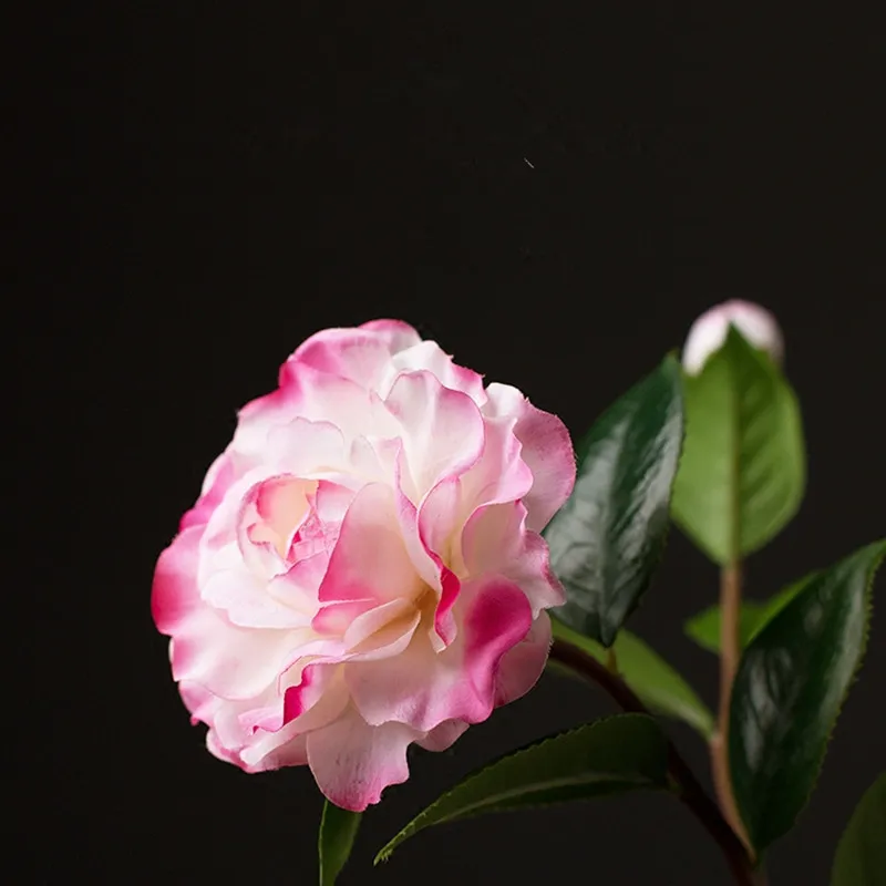 

Super Beautiful Artificial Flowers Rustic Style 1 Bouquet Display Decorative Silk Flowers Fake Flowers Camellia Party Decor