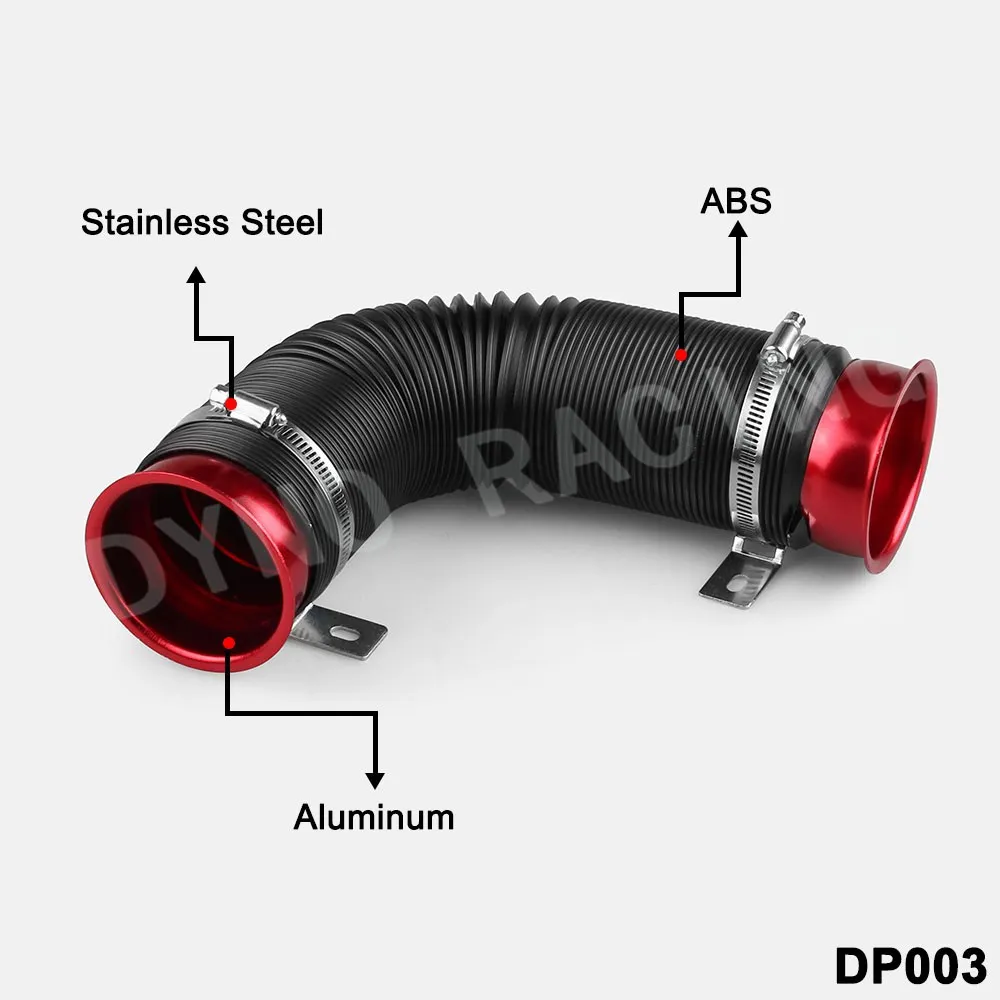 Воздухозаборник 76 мм турбо выхлопная труба мульти Гибкая воздухозаборная труба DP003