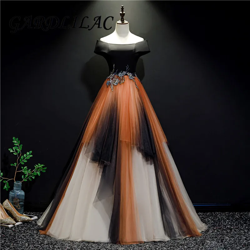 

Off the Shoulder Quinceanera Dresses Gradient Tulle Lace Appliques Masquerade Ball Gown Prom Formal dresses Vestidos De 15 Anos