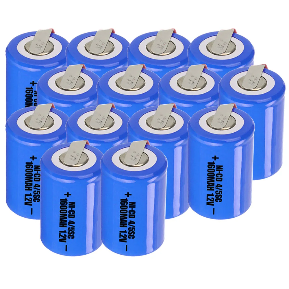 14 pcs 4/5SC battery 1.2V batteries for power tools 1600mah nicd 3.3cm*2.2cm color random | Электроника