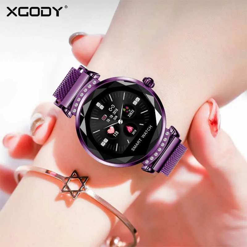 

XGODY H2 Women Sport Bluetooth Smart Bracelet IP67 Waterproof Blood Pressure Fitness Tracker Watch Connected IOS Android Whatapp