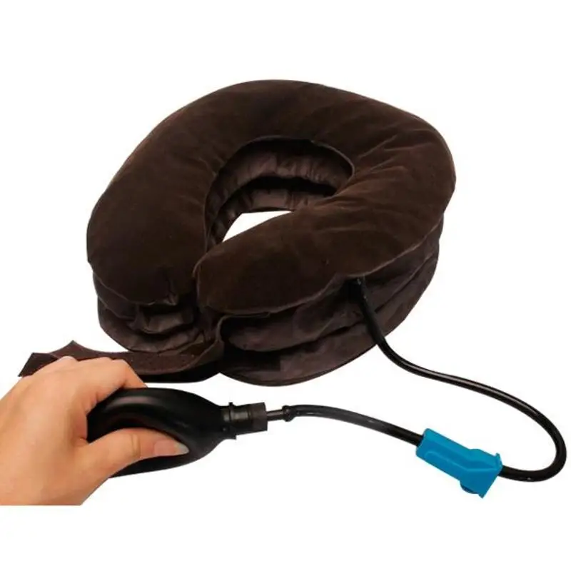 U-образная надувная подушка для шеи, шейного позвонка, тяговое устройство для шеи, плеч, расслабляющая боль, массажер, подушка, воздушная подушка для путешествий