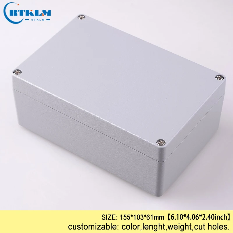

Aluminum electronics enclosure control box diy PCB design wire connection instrument case waterproof junction box 155*103*61mm