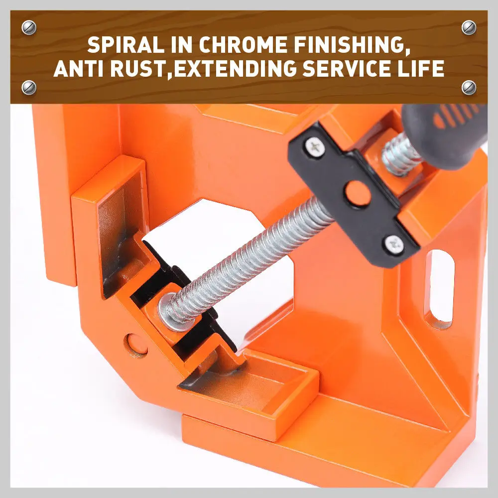 HORUSDY 90 Degree Right Angle Clamp Mitre Clamps Corner Holder Woodwork Aluminum Alloy Right Angle Wood Metal Welding Gussets HORUSDY 90 Degree Right Angle Clamp Mitre Clamps Corner Holder Woodwork Aluminum Alloy Right Angle Wood Metal Welding Gussets