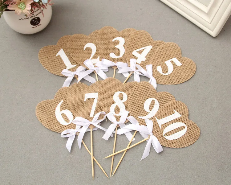 

Rustic Wedding Decoration wedding table cards numbers 1-10 /11-20 marriage anniversary supply event party decoration