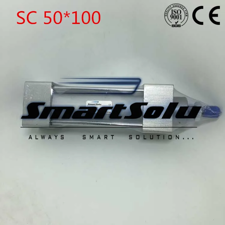 

Free Shipping 50mm Bore 100mm Stroke 1/4" Standard Pneumatic Air Cylinder SC 50x100 Adjustable Pull Rod Cylinders