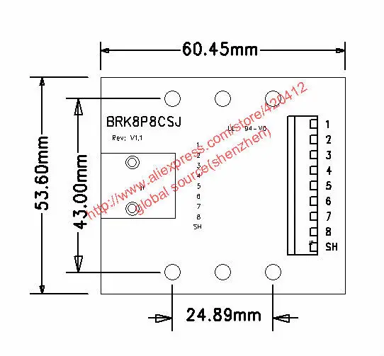 RJ45 горизонтальный модуль RJ45 разъем RJ45 разъем RJ45 адаптер Din рейку RJ45 к клеммному блоку адаптер