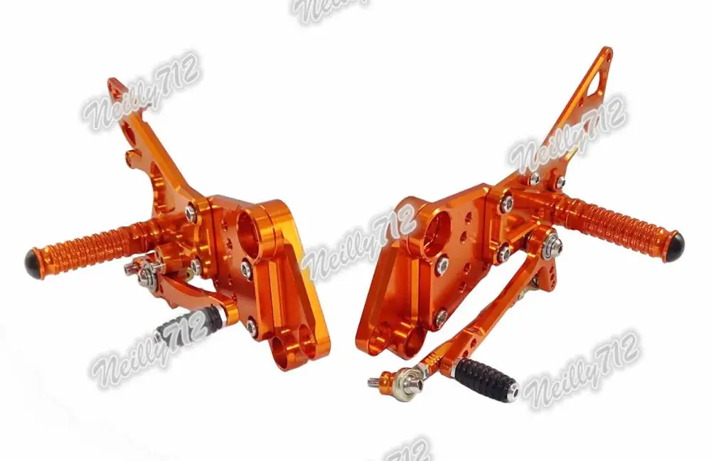 Waase для KTM Duke 125 200 390 2011 2012 2013 Регулируемый наездник задние комплекты Rearset Подножка для ухода за кожей ног колышки - Цвет: Orange